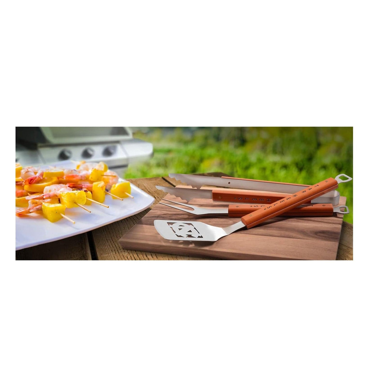 North Carolina Tar Heels Classic Series 3-Piece BBQ Set - BBQ Tools