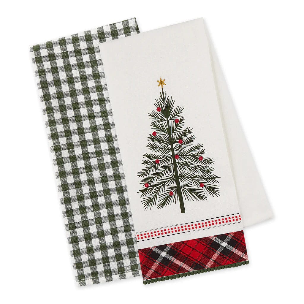 Design Import O Tannenbaum Dishtowel Set Of 2