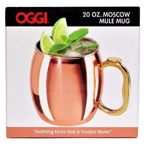 Oggi 20 oz Polished Copper Moscow Mule Mug - Barware