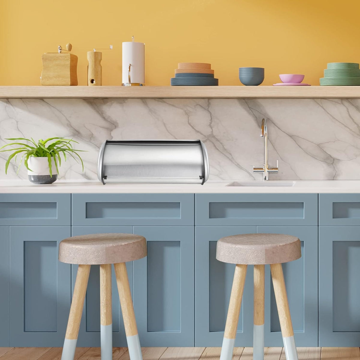 Southern Season OGGI Stainless Steel Bread Box