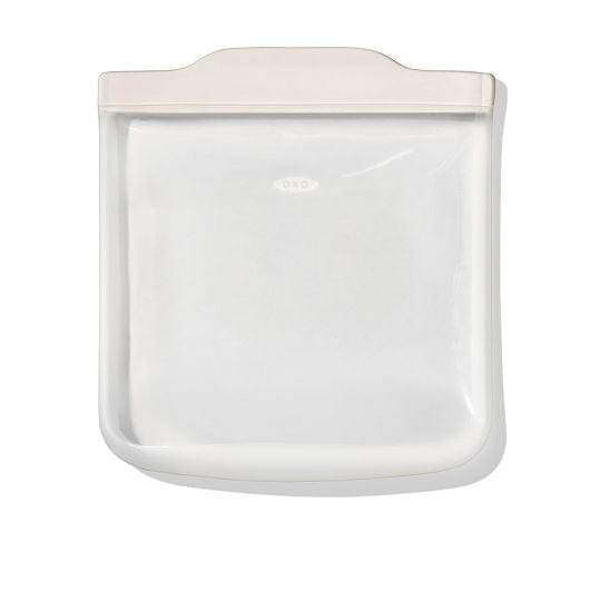 OXO 28 oz Silicone Reusable Sandwich Bag - Oat - Plastic Storage