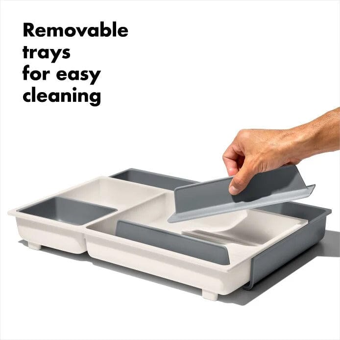 OXO Large Expandable Kitchen Tool Drawer Organizer - Cabinet Organization