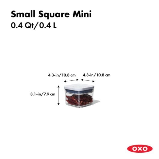 OXO POP Container - Small Square Mini (0.4 Qt.) - Storage Container