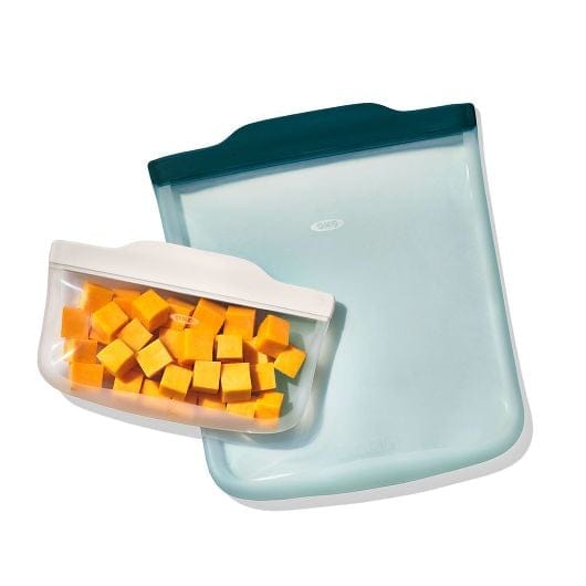 OXO Silicone Reusable Bag - 4 Piece Starter Set - Plastic Storage