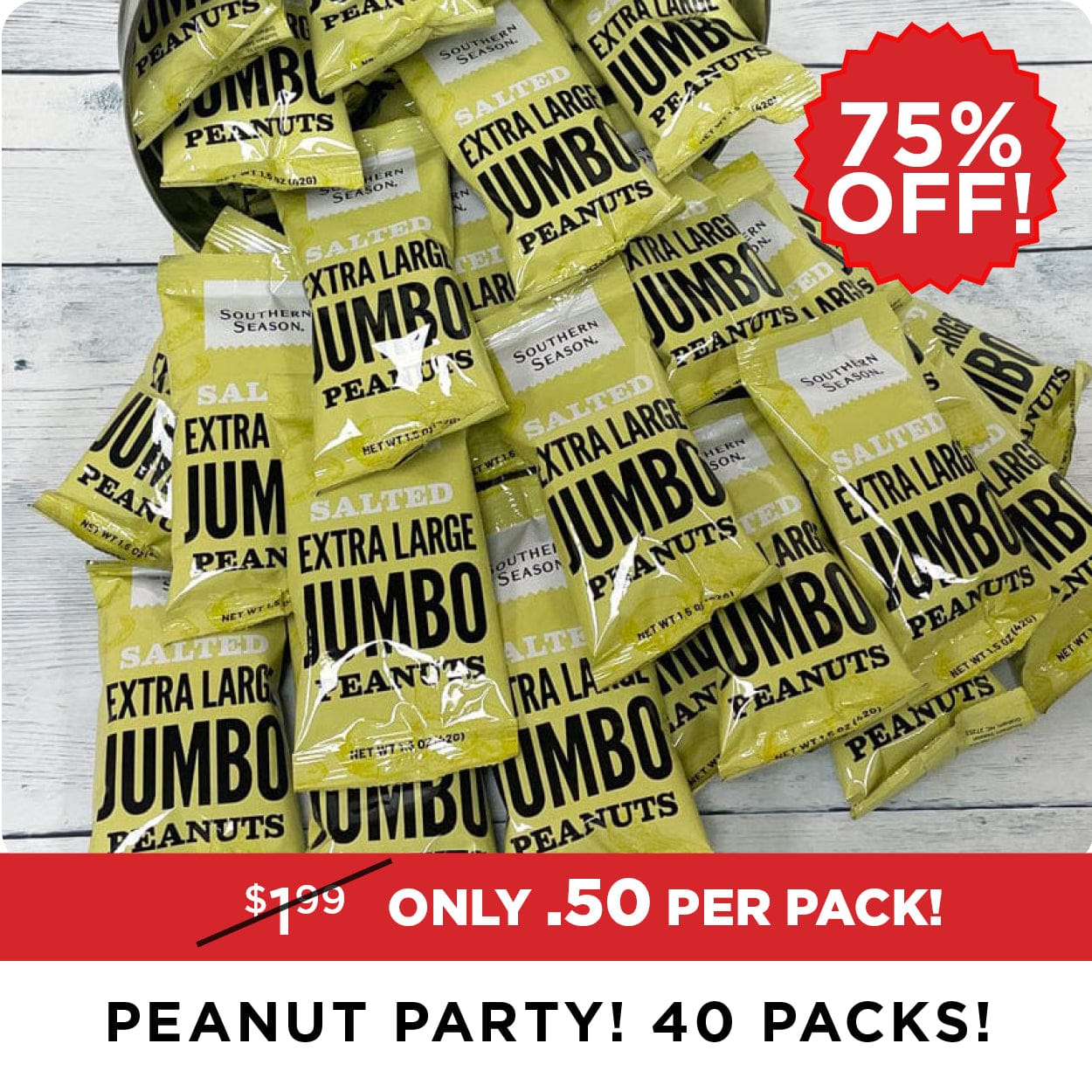 Southern Season Party Favor Peanut Pack