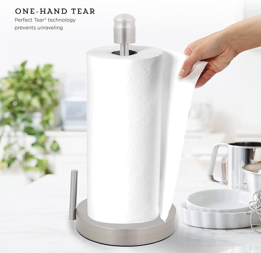 Southern Season PerfectTear Brushed Stainless Steel Paper Towel Holder