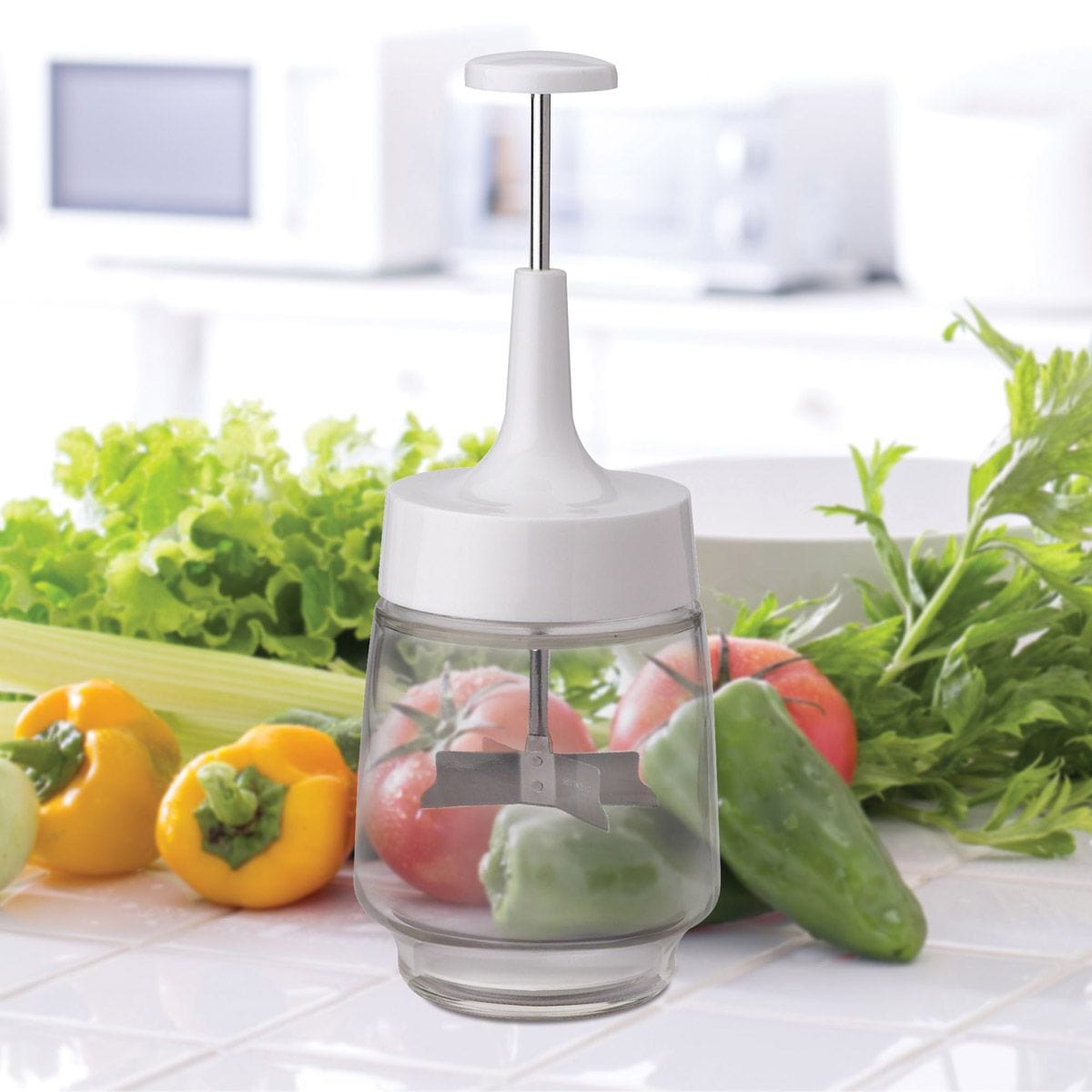 Plain Edge Old Fashioned Onion Manual Food Chopper - Chop