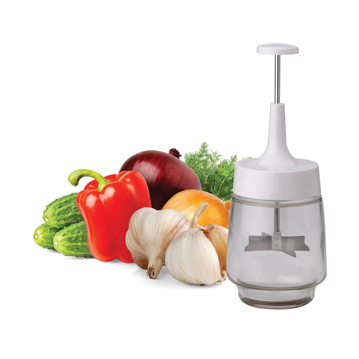 Plain Edge Old Fashioned Onion Manual Food Chopper - Chop