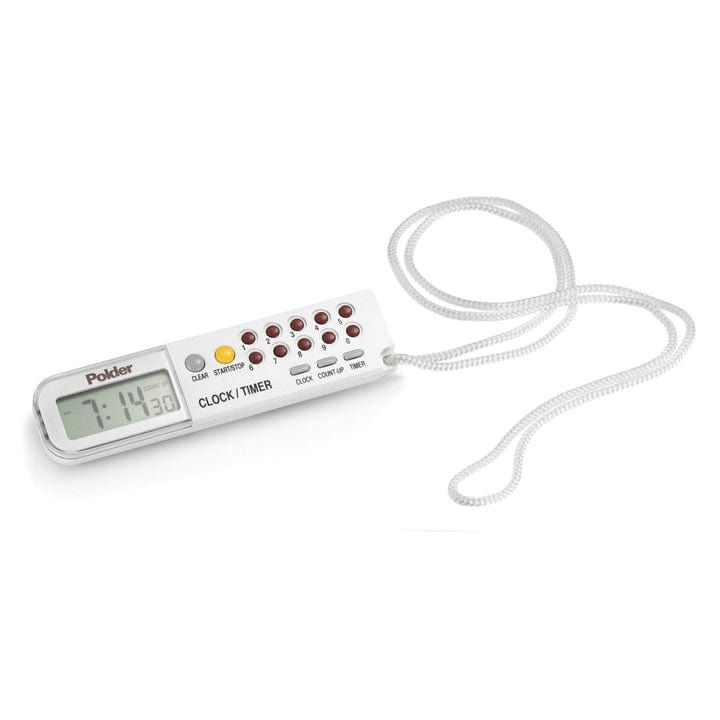 Polder 3-in-1 Timer, Clock, & Stopwatch - Thermometer & Timers