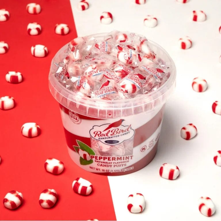 Red Bird Soft Peppermint Puffs 18 oz. Tub - Candy