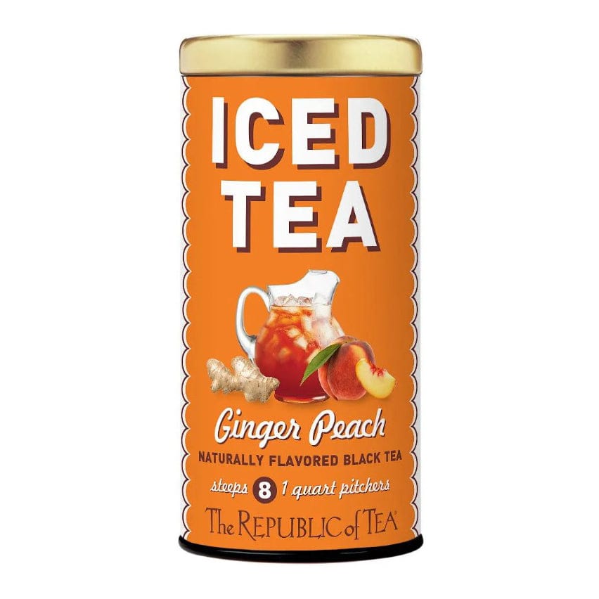Republic of Tea Ginger Peach Black Large Iced Tea Pouches - Tea