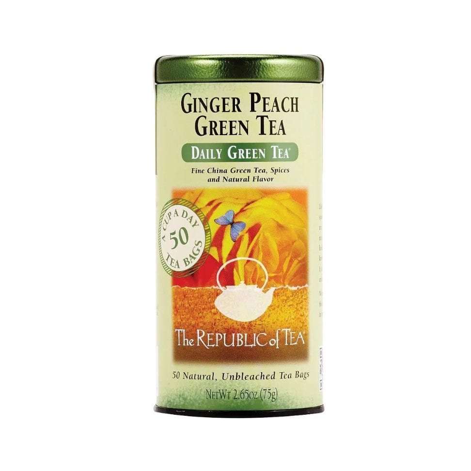Republic of Tea Ginger Peach Green Tea Bags - Tea