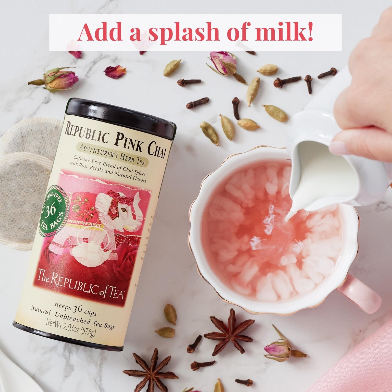 Republic of Tea Pink Chai Herbal Tea - Tea