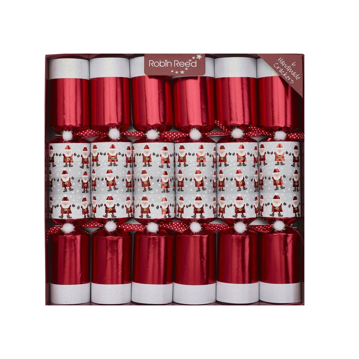 Robin Reed Robin Reed 13&quot; Christmas Crackers, Racing Santa - Box of 6