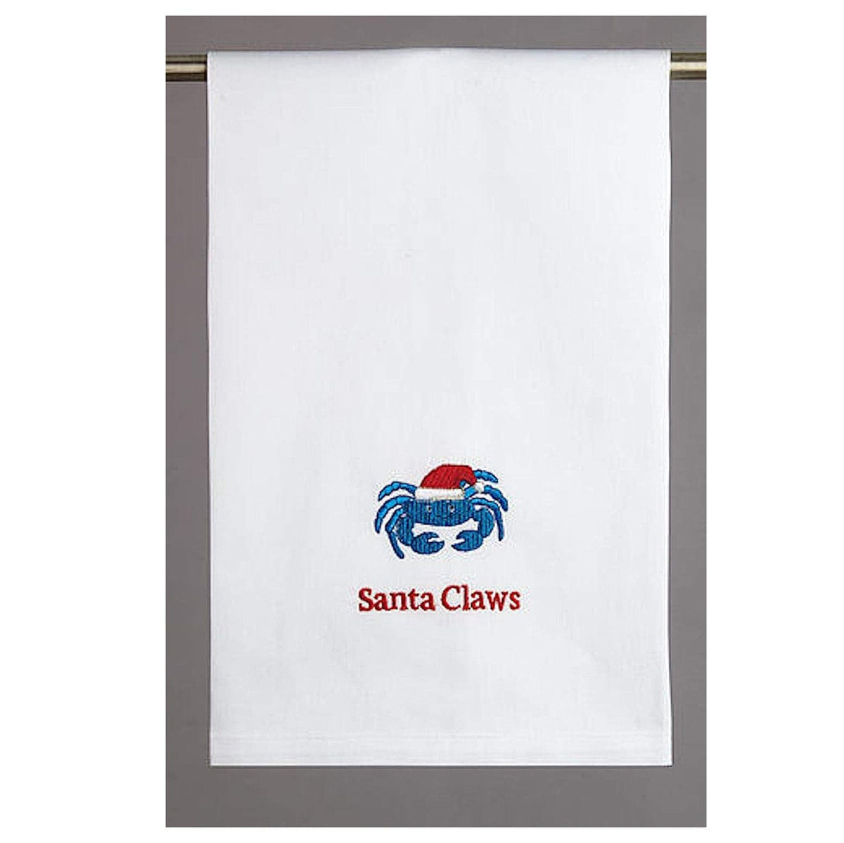 Pekin Handcraft Santa Claws Crab Christmas Kitchen Hand or Guest Towel 16x25 Inches