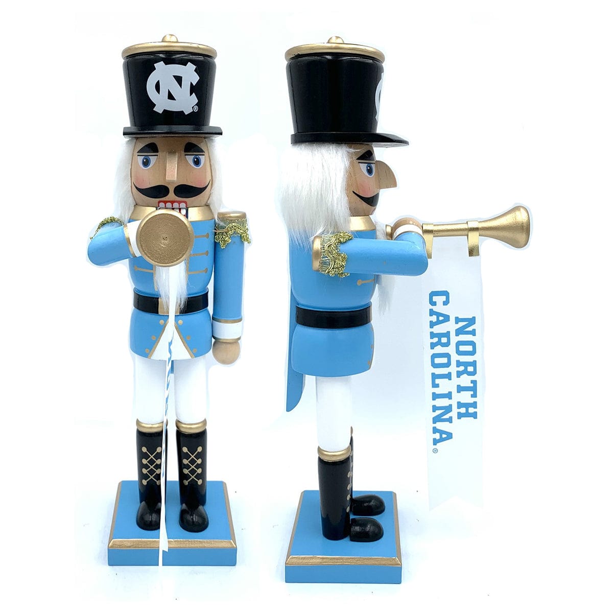 Santa's Workshop 14 in. UNC Nutcracker with Bugle - Collegiate Decoration