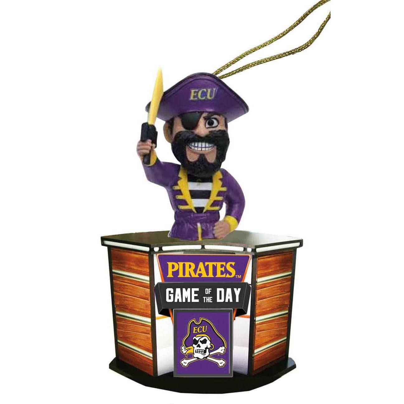 Santa's Workshop ECU Game Day Ornament - Collegiate Decoration