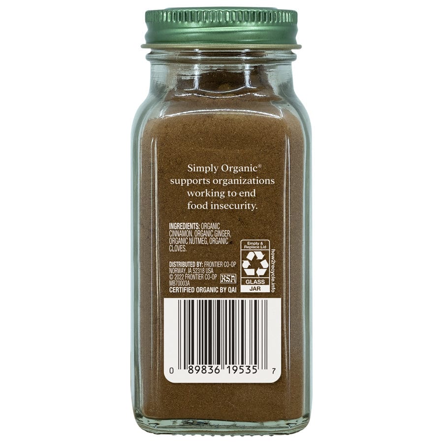 Frontier Co-Op Simply Organic Pumpkin Spice 1.94 oz
