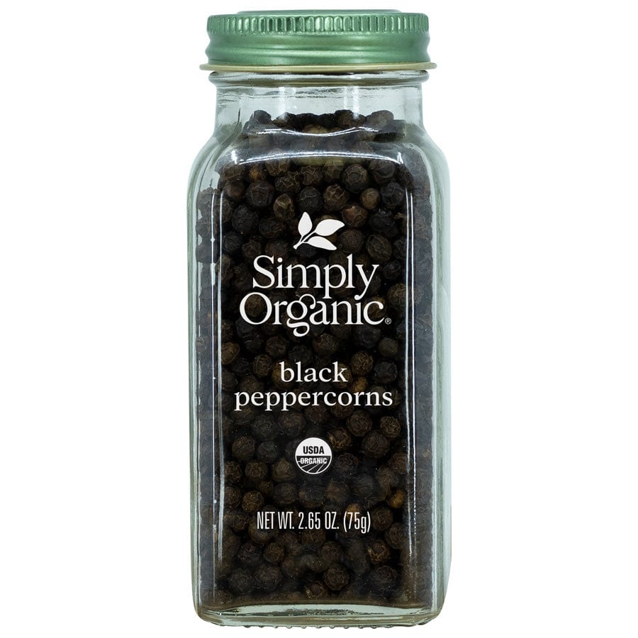 Simply Organic Whole Black Peppercorns 2.65 oz - Spices