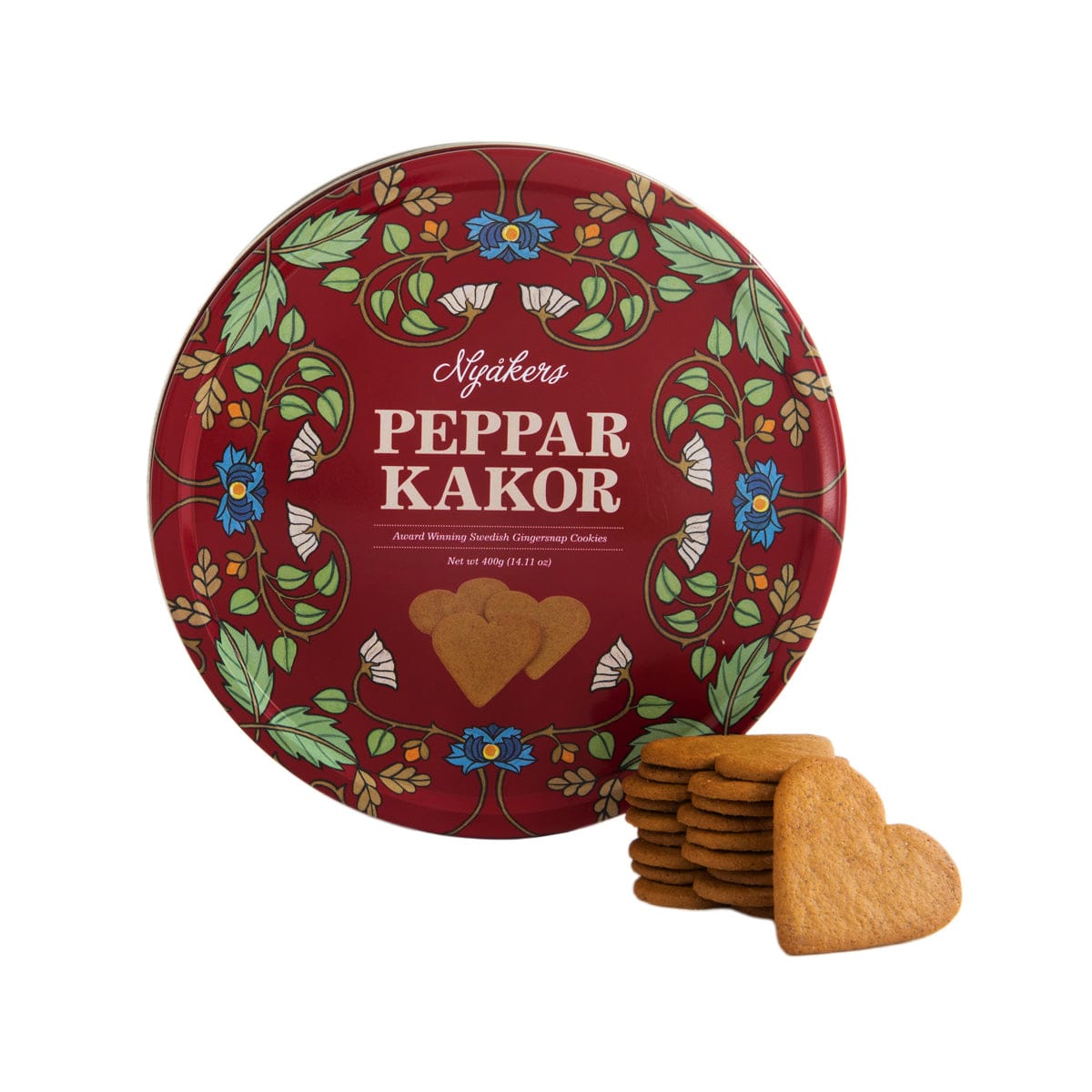 Nyakers Swedish Ginger Snap Cookie Tin 14 oz