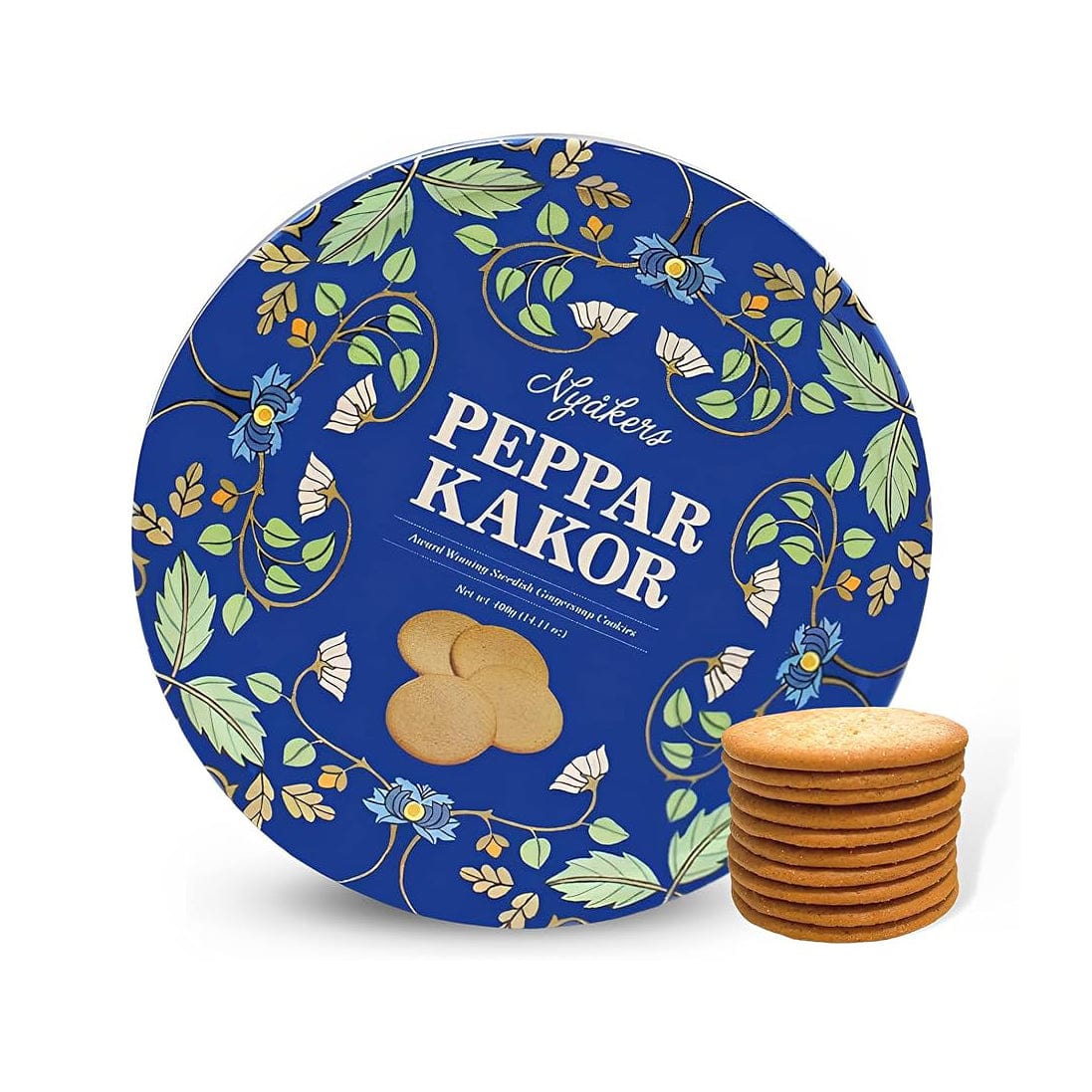 Nyakers Swedish Gingersnap Cookies - Blue Tin