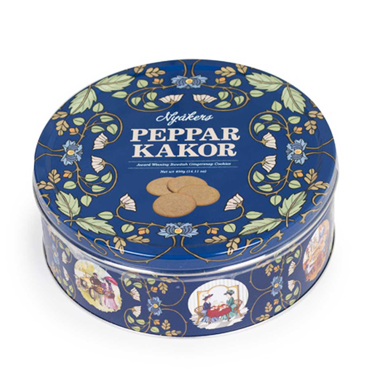 Nyakers Swedish Gingersnap Cookies - Blue Tin