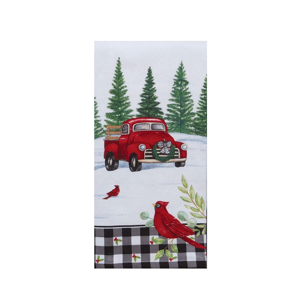 KayDee Designs Terry Towel Kitchen Red Truck and Cardinal