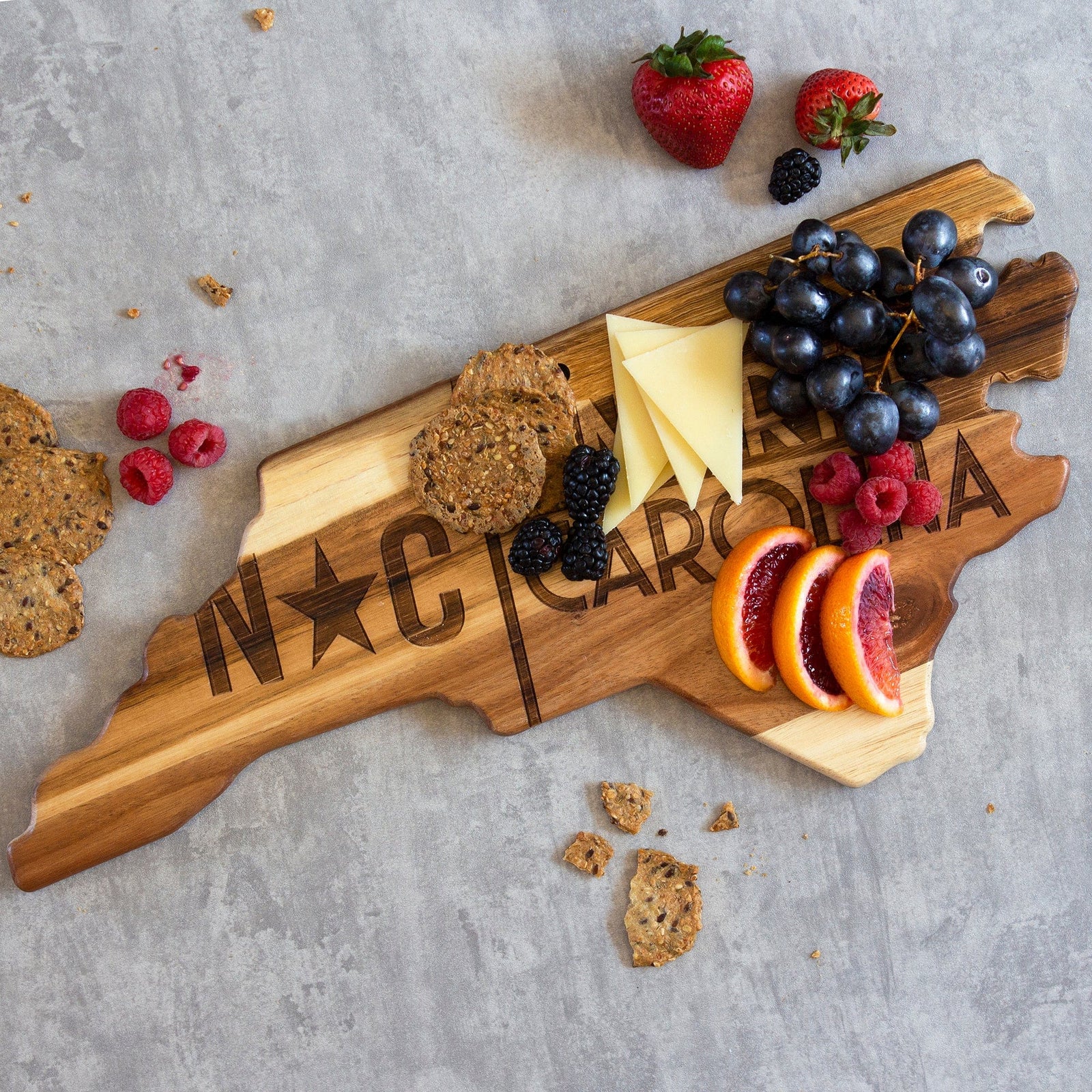 Totally Bamboo Origin Series North Carolina Shaped Cutting & Serving Board - Wood Cutting Boards