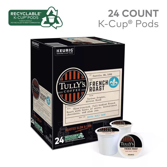 Keurig Tully's Coffee French Roast K-Cup Coffee - 24 Count Box