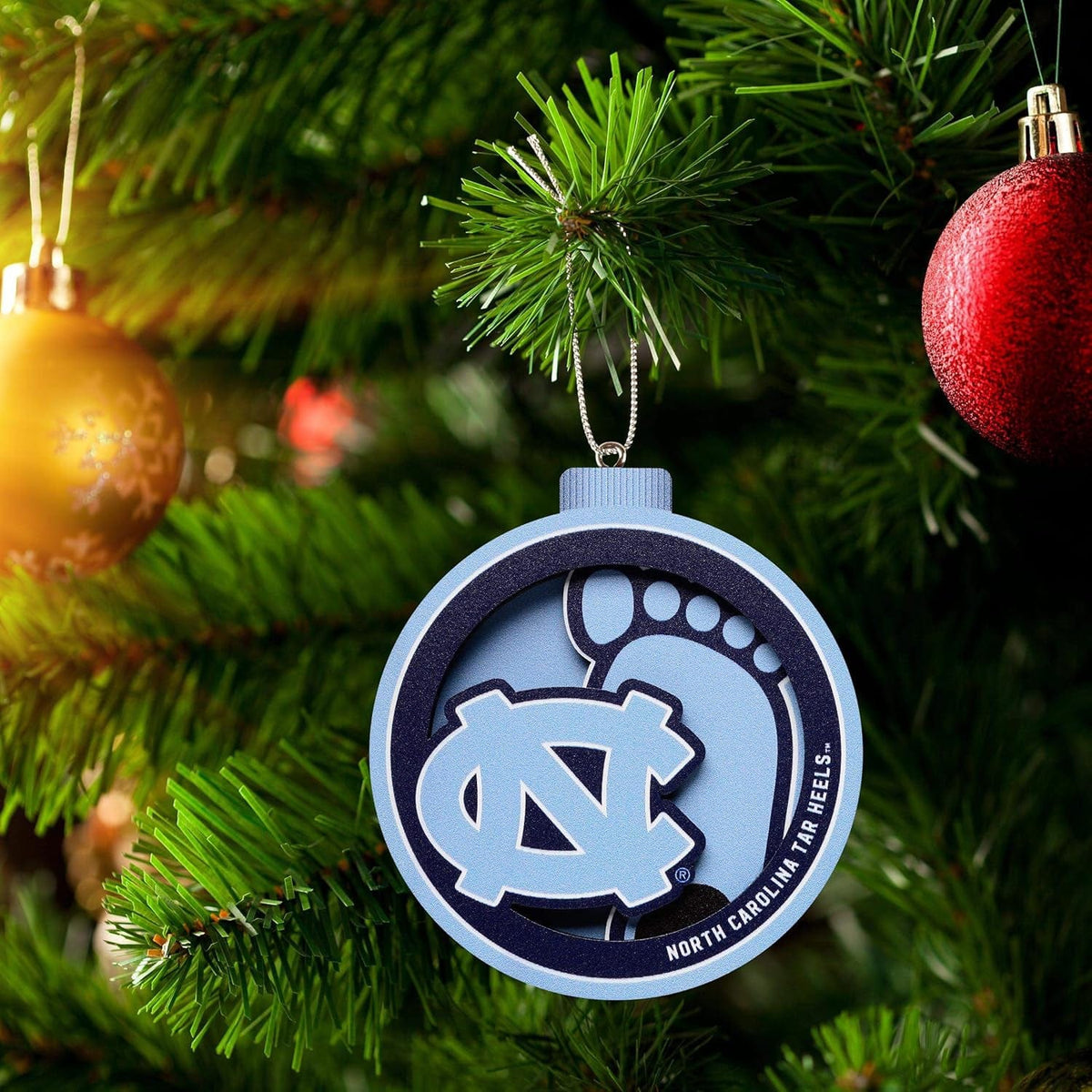 You the Fan UNC 3D Logo Series Ornament