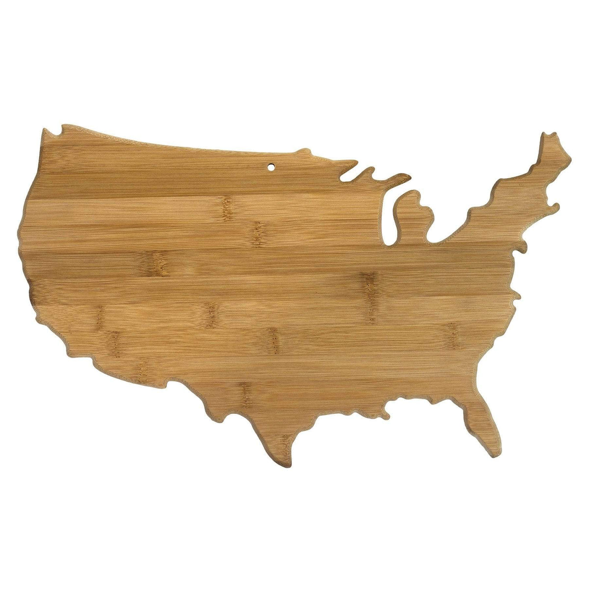 USA Shaped Bamboo Serving and Cutting Board - North Carolina Gifts