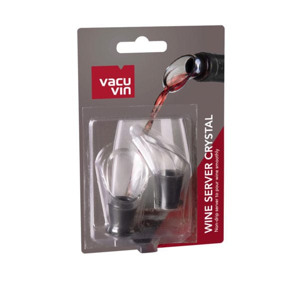 Vacu Vin Wine Server Crystal Set of 2 - Wine Accessories