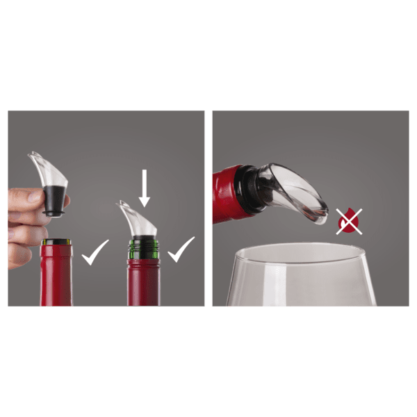 Vacu Vin Wine Server Crystal Set of 2 - Wine Accessories