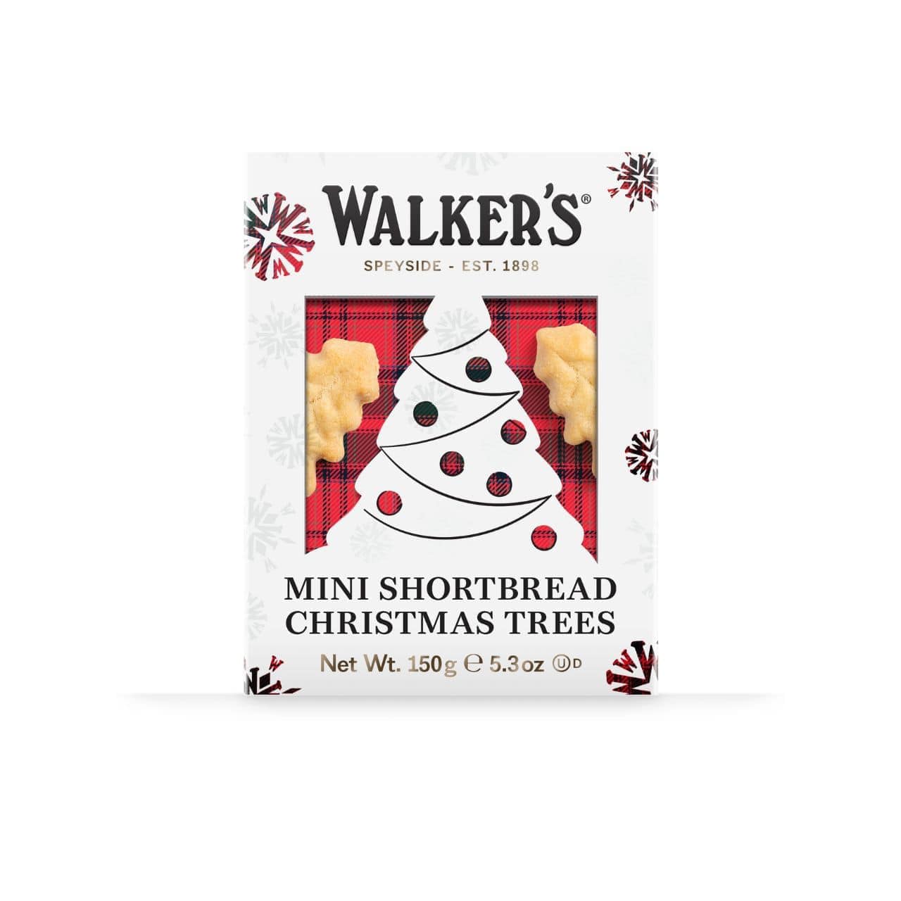 Walker's Walkers Shortbread Cookies Mini Christmas Tree Shortbread Box 5.3 oz.