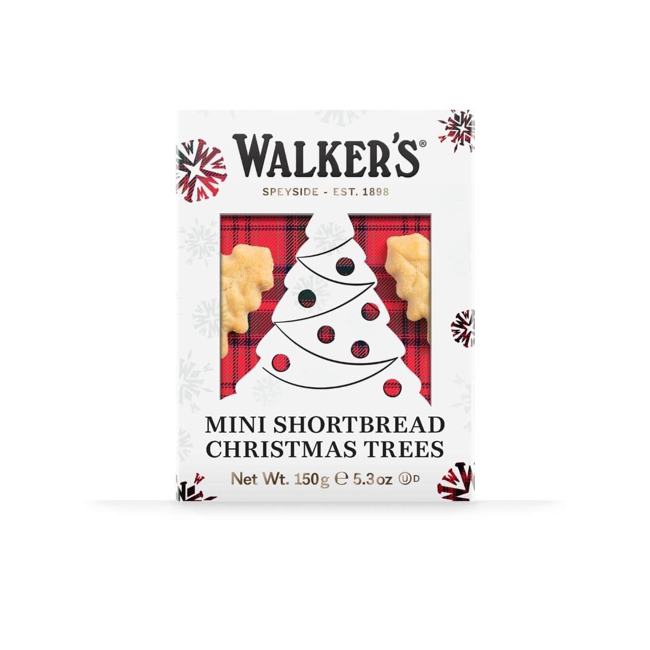 Walkers Shortbread Cookies Mini Christmas Tree Shortbread Box 5.3 oz. - Cookies