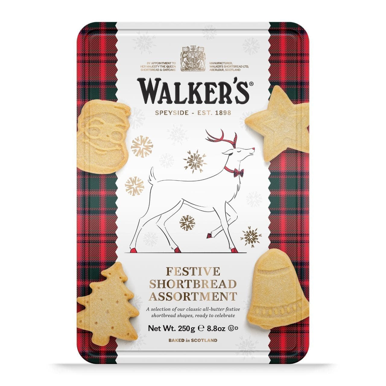 Walker's Walkers Shortbread Reindeer Tin 8.8 oz