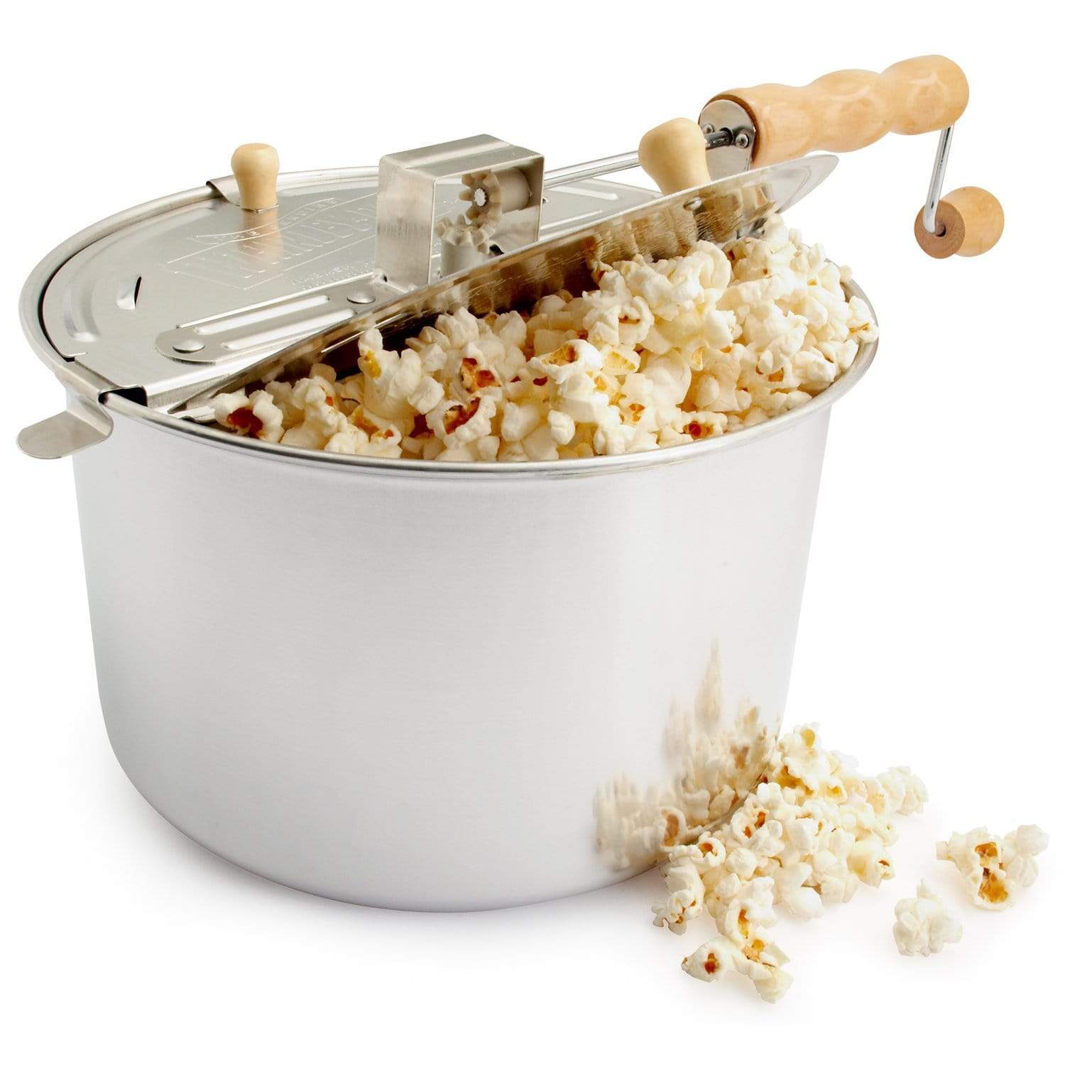 THE GENUINE WHIRLEY-POP STOVETOP POPCORN POPPER HAND CRANK WABASH VALLEY  FARMS