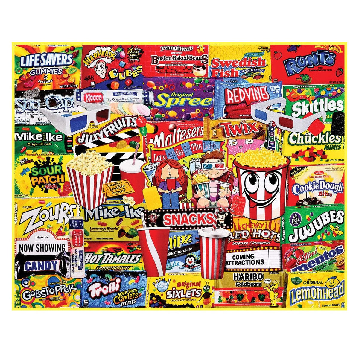 White Mountain Puzzles White Mountain 1000 Piece Puzzle - Movie Snacks