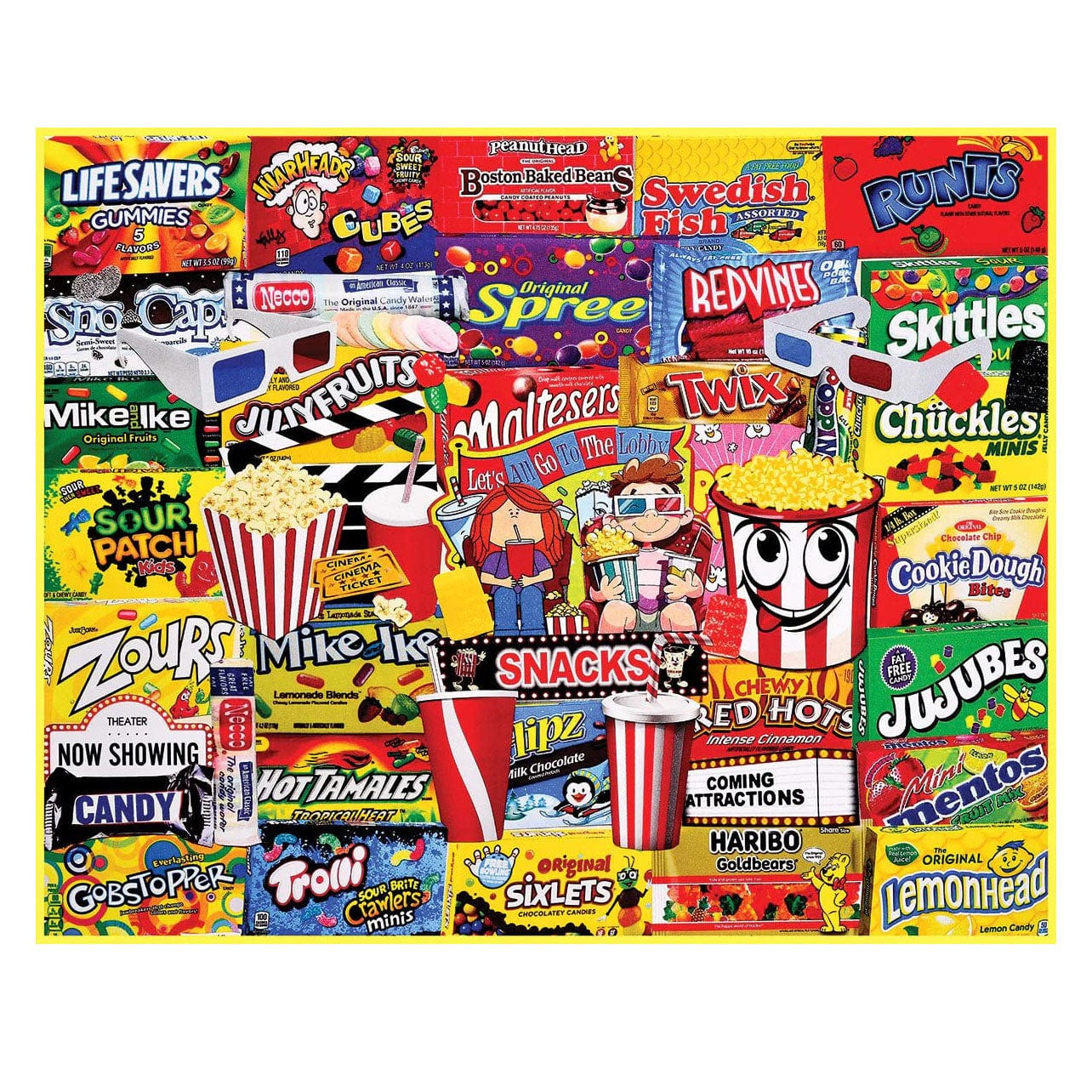 White Mountain Puzzles White Mountain 1000 Piece Puzzle - Movie Snacks