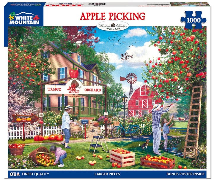 White Mountain Puzzles White Mountain - Apple Picking 1000 pc Puzzle