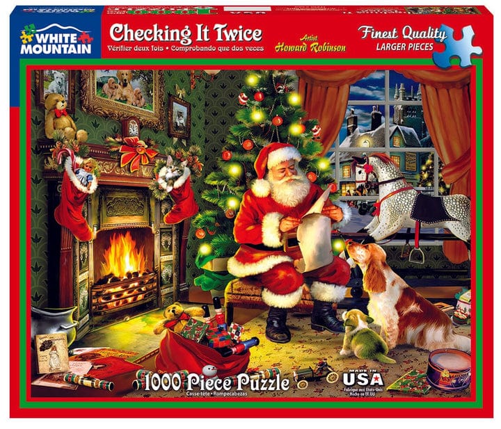 White Mountain Puzzles White Mountain Checking Twice 1000 pc Puzzle