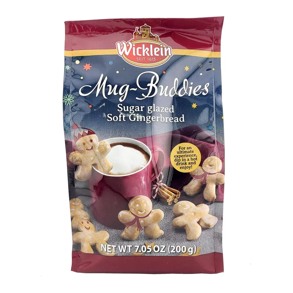 Gourmet International Wicklein Mug Buddies Sugar Glazed Soft Gingerbread Cookies