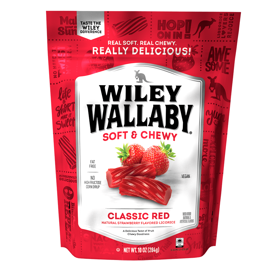 Gourmet International Wiley Wallaby Soft & Chewy Classic Black Licorice 10 oz