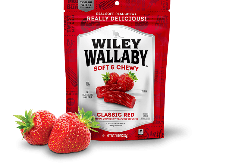 Gourmet International Wiley Wallaby Soft &amp; Chewy Classic Red Licorice 10 oz