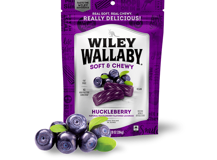 Wiley Wallaby Soft & Chewy Huckleberry Licorice 10 oz - Old Fashioned Candy