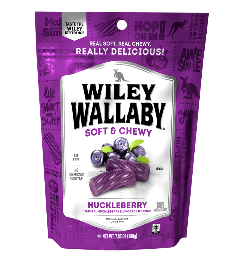 Wiley Wallaby Soft & Chewy Huckleberry Licorice 10 oz - Old Fashioned Candy