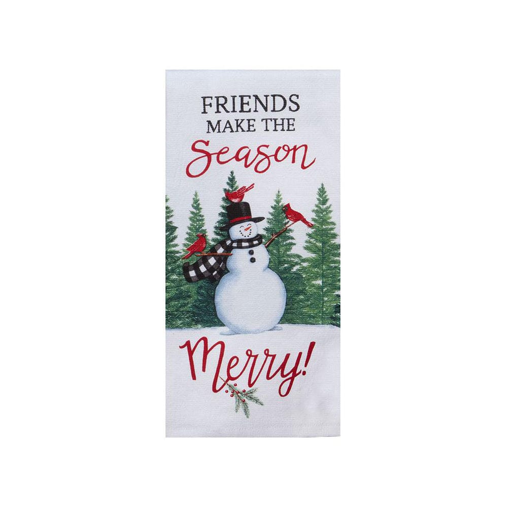 KayDee Designs Winter Cardinal Snowman Dual Purpose Terry Towel