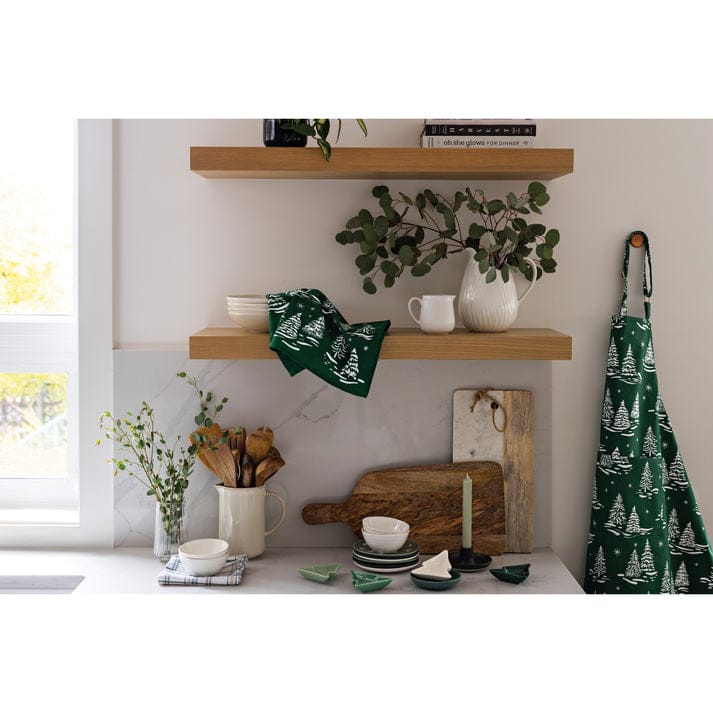Winter Frost Christmas Chef Apron - Linen