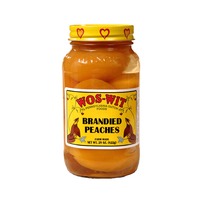 Wos-Wit Brandied Peaches 29 oz - Pickled