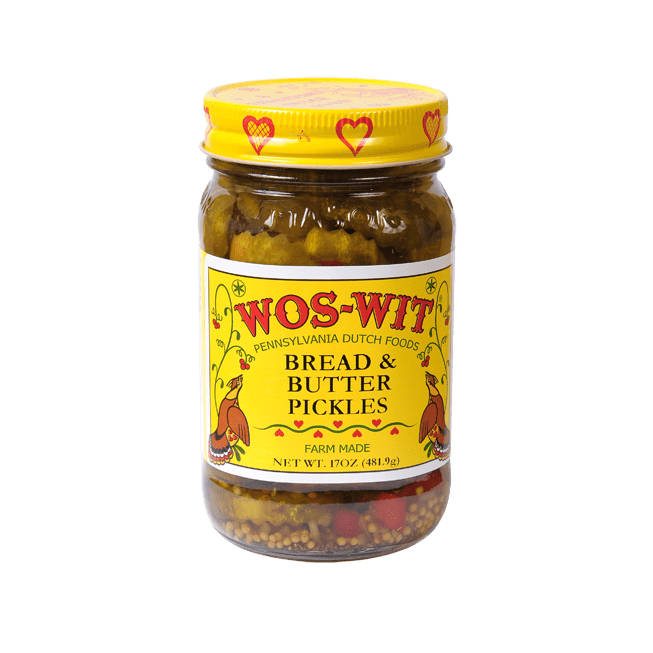 Wos-Wit Bread &amp; Butter Pickles 17 oz - Pickled